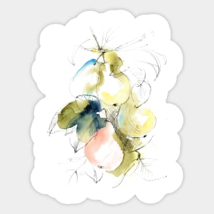 Pears watercolor Sticker